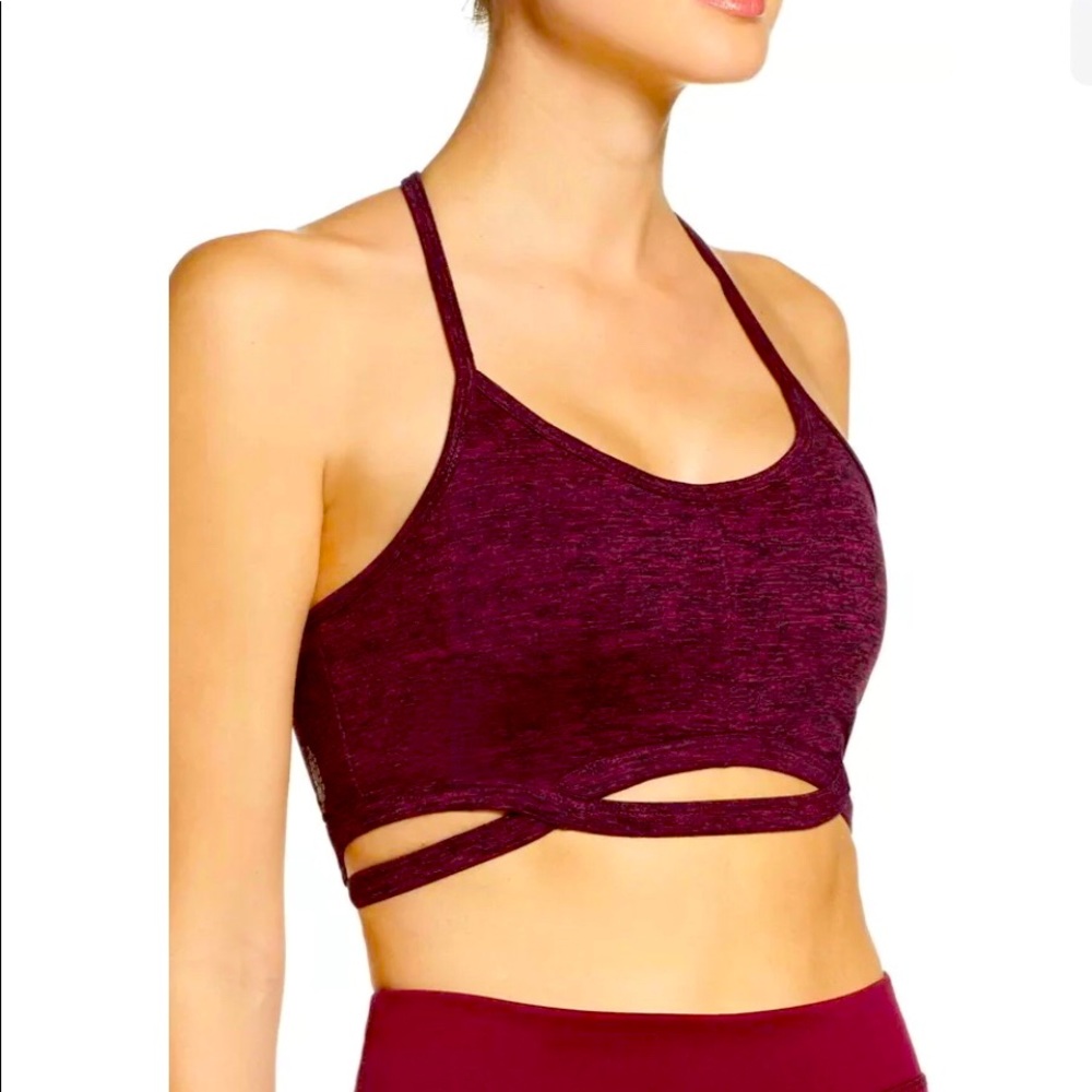 Free People Movement Sports Bra in Wine Sz S